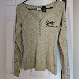 Harley Davidson embellished shirt